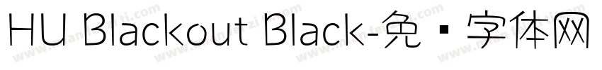 HU Blackout Black字体转换